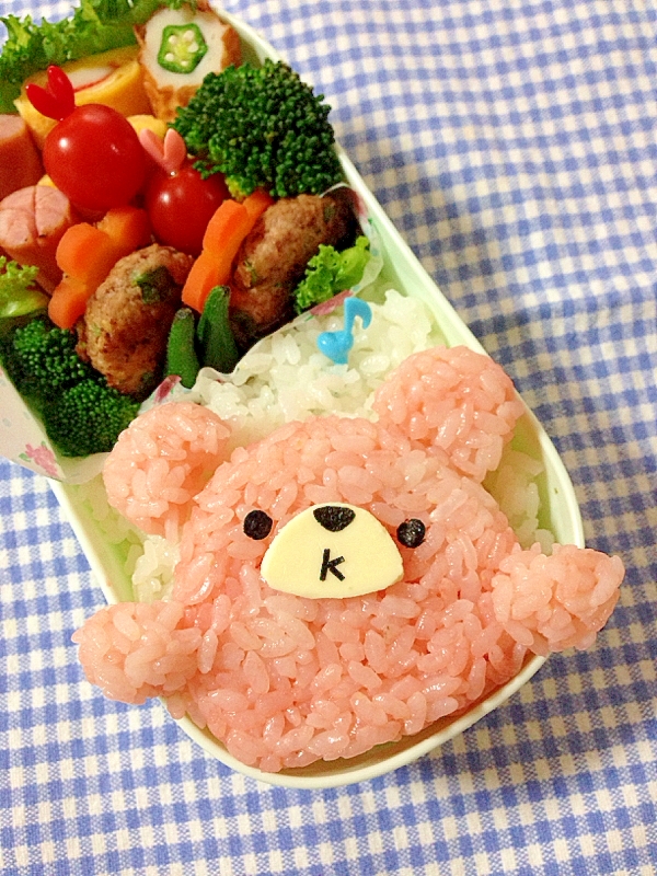 簡単キャラ弁☆ぷらクマくんのお弁当♪