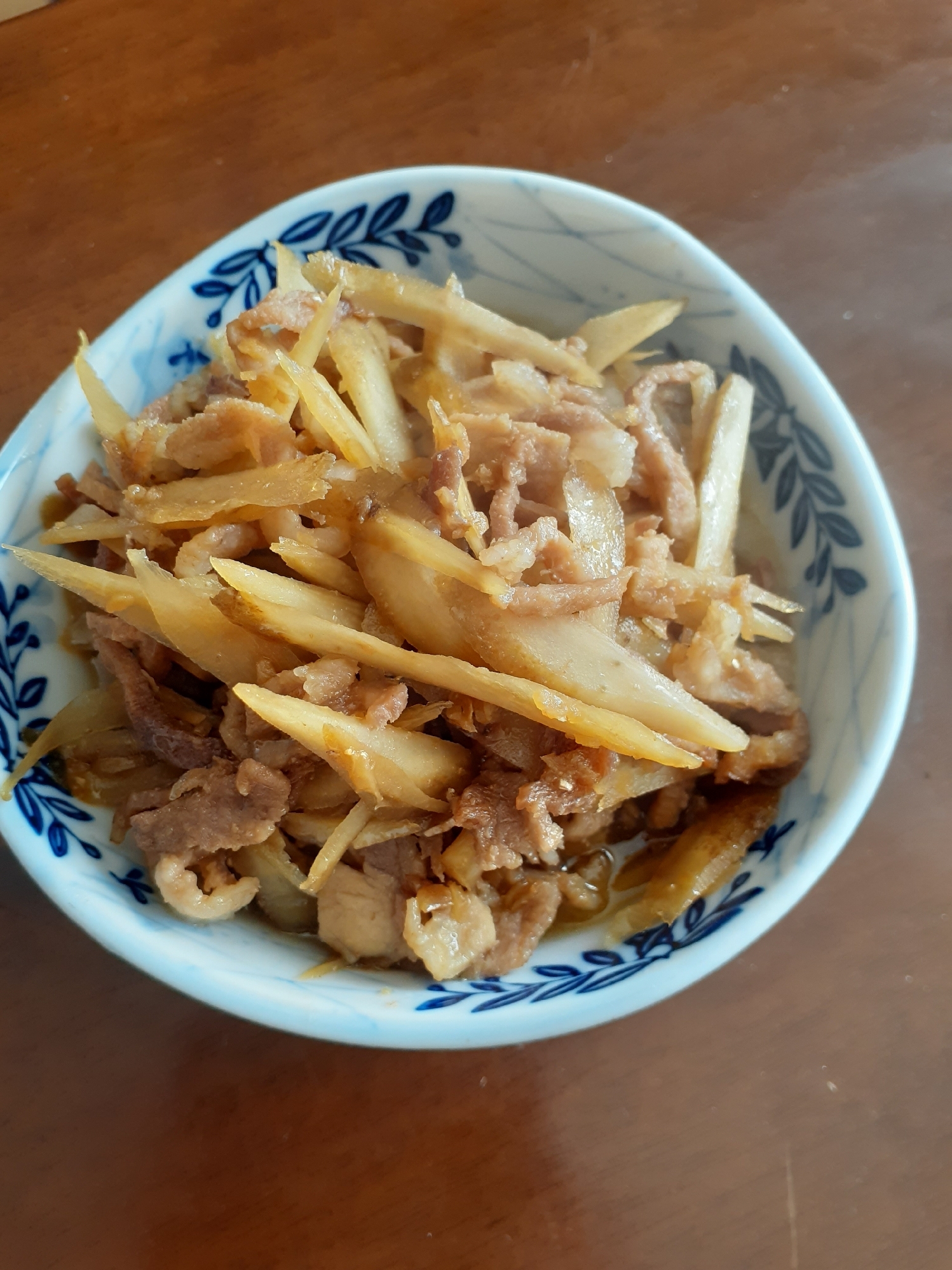 ゴボウと豚こまの簡単時雨煮