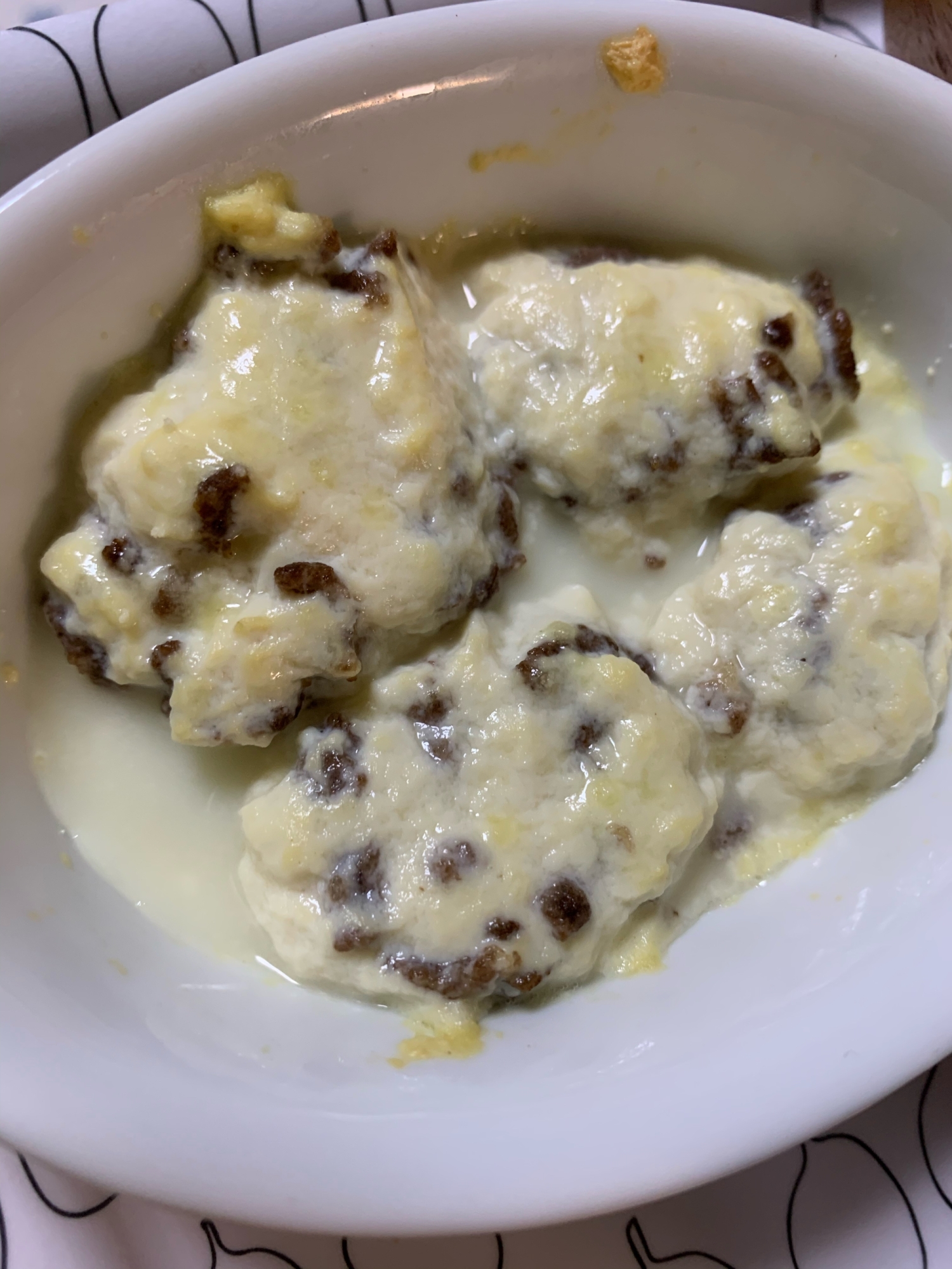 離乳食 牛ミンチ入りゆるめのお豆腐ハンバーグ レシピ 作り方 By ゆひ7 楽天レシピ