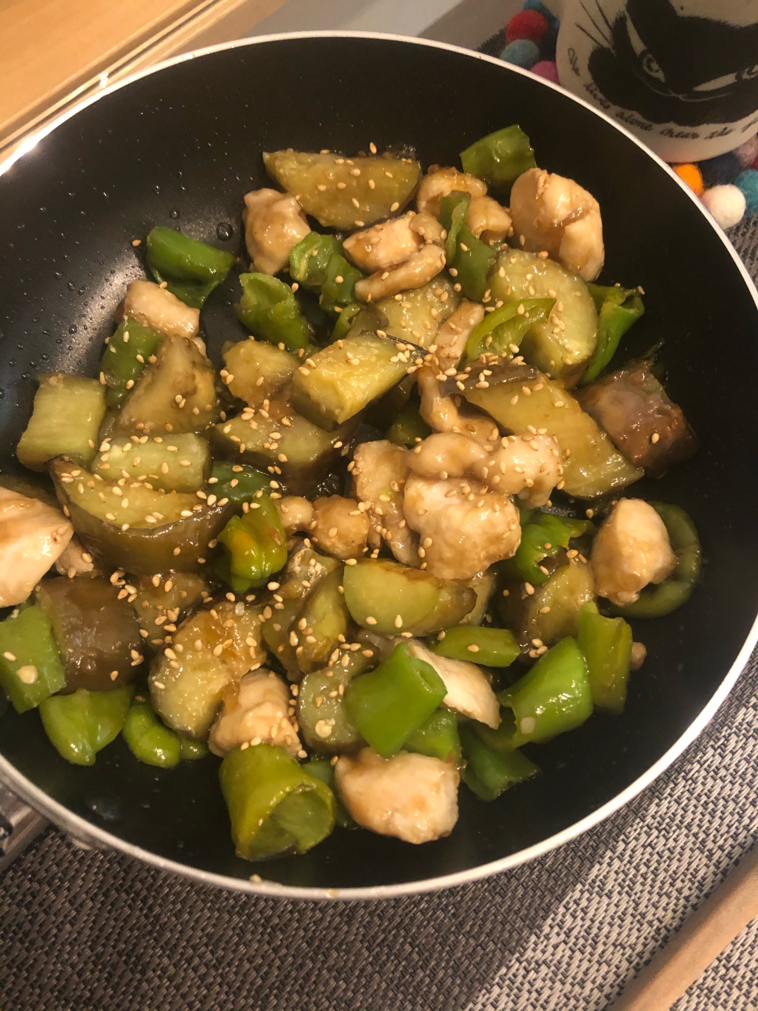 胸肉と夏野菜のごろごろ炒め