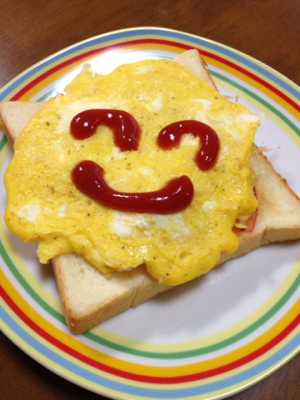 ★薄焼き卵とトマトのトースト★