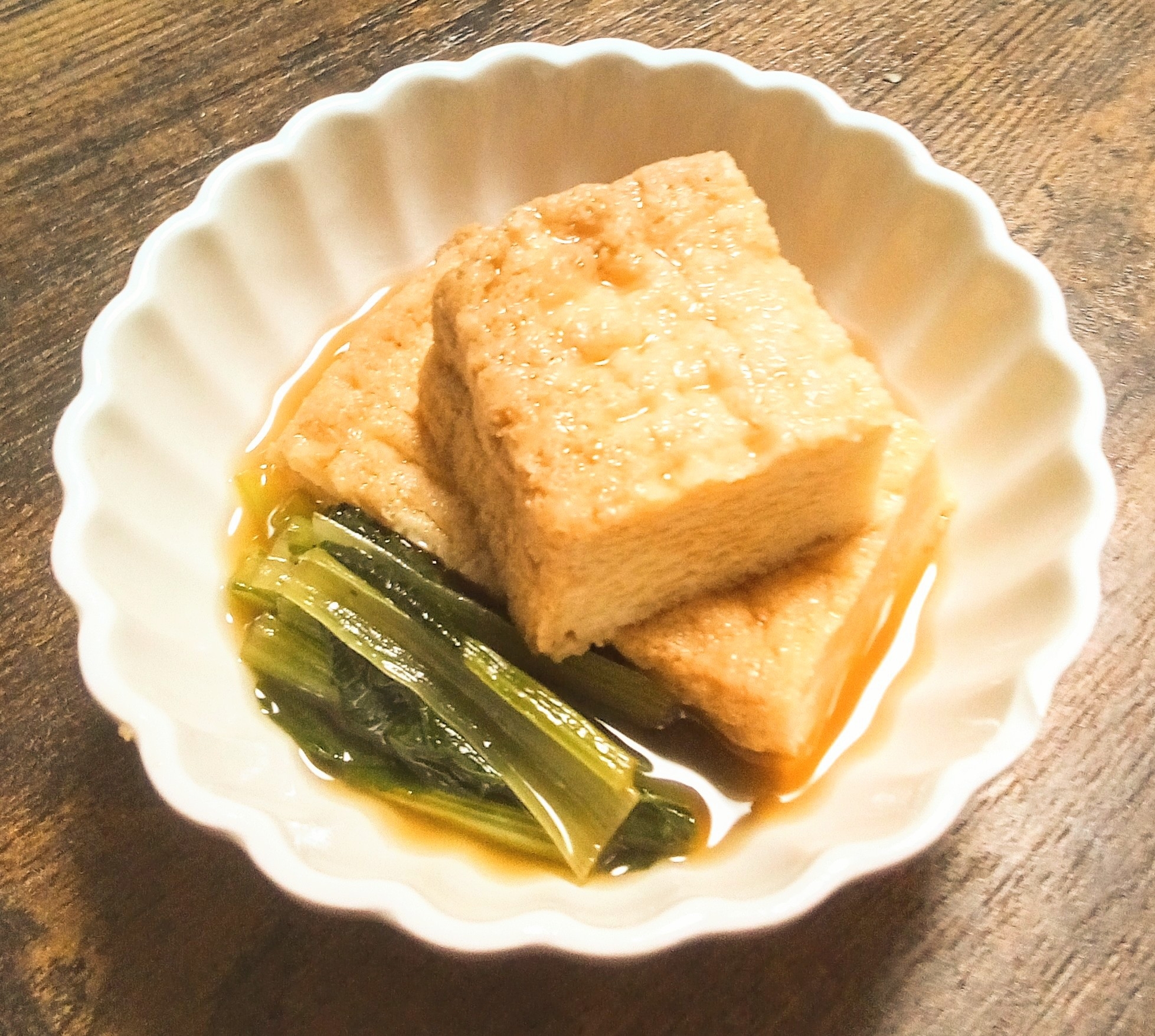 今日も簡単♪小松菜と厚揚げの煮物