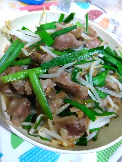 ☆砂肝にらもやし中華炒め☆