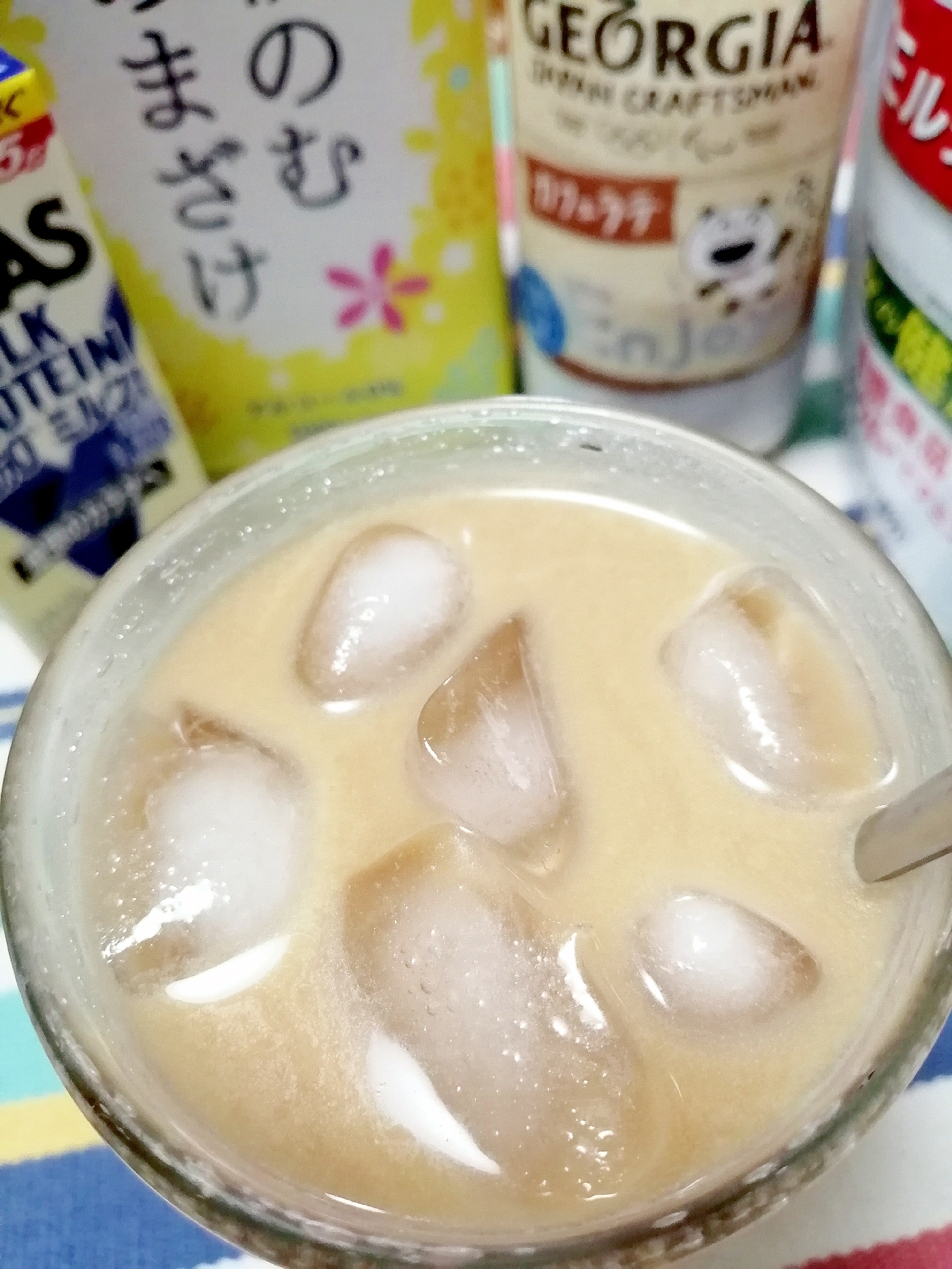 アイス☆甘酒プロテインカフェラテ♪