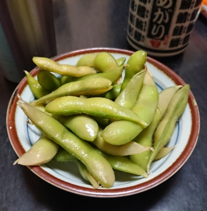 塩茹で枝豆♪