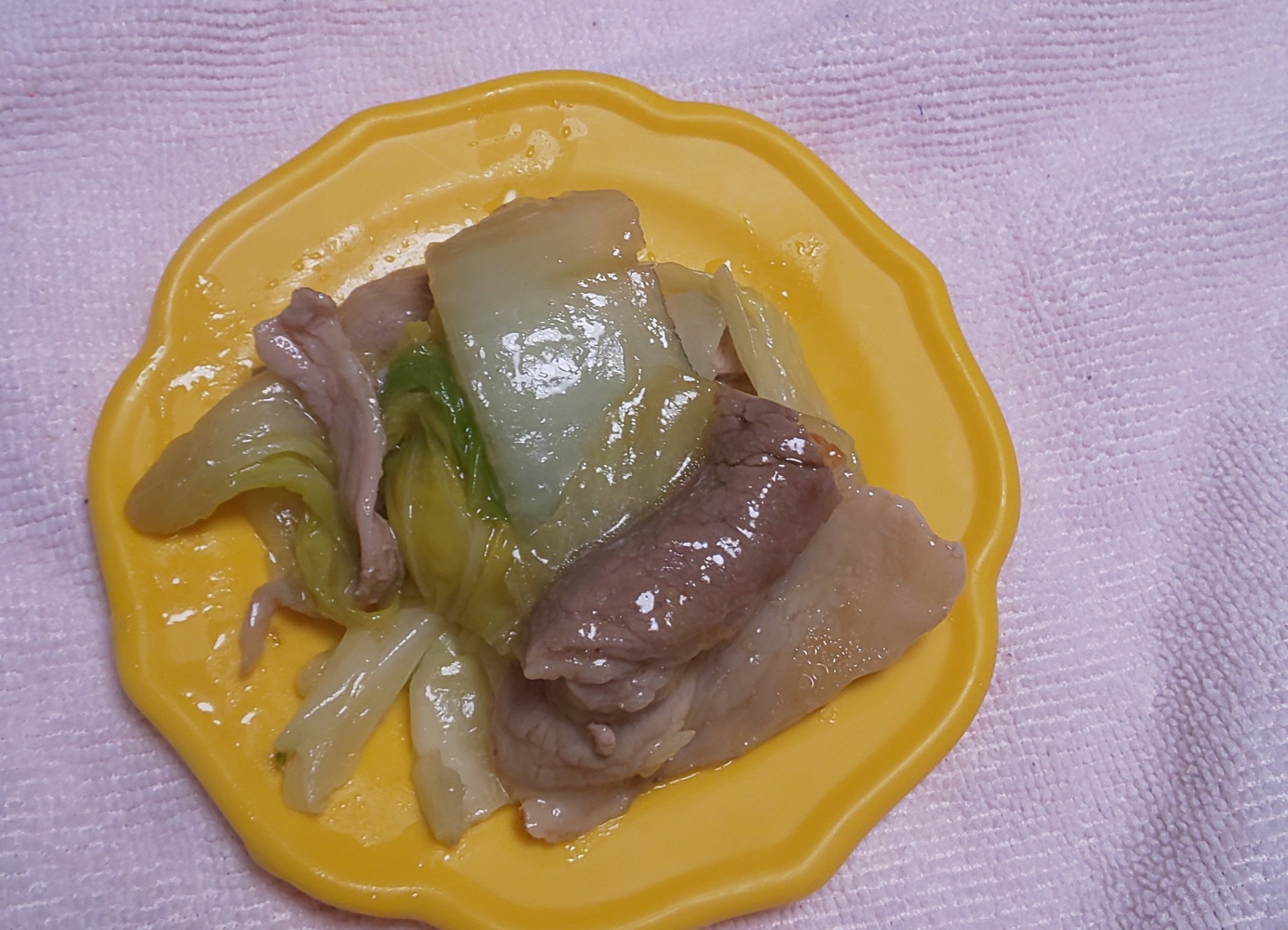 白菜と豚肉の中華炒め