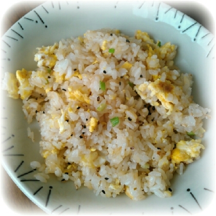 干し貝柱スープde❤雑穀黒米ご飯の卵炒飯❤