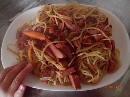 スパゲティde焼きそば♪