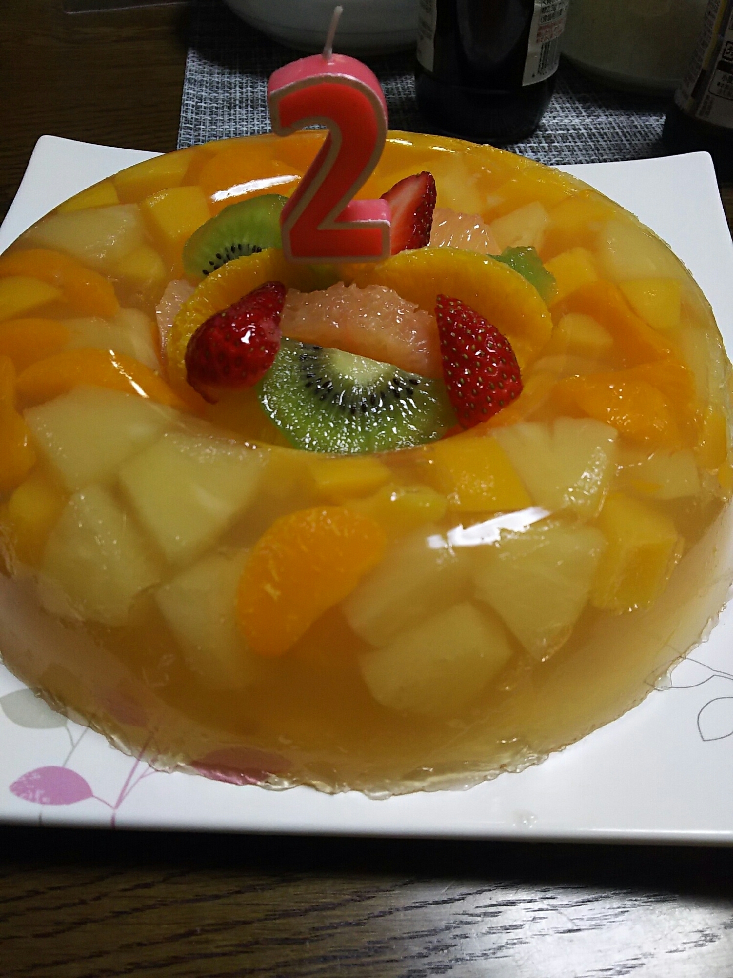 さっぱり☆フルーツゼリーケーキ