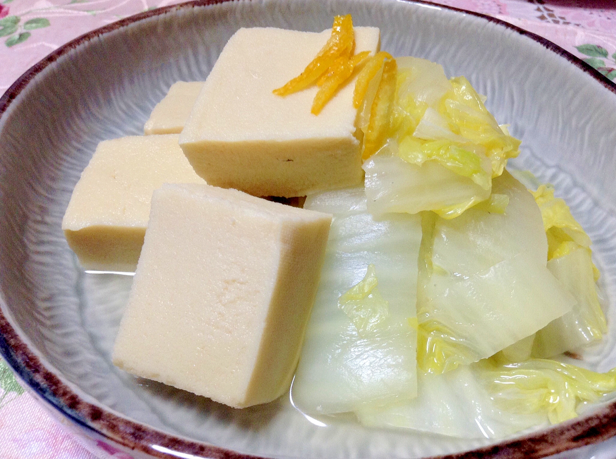 柚子香る♡高野豆腐と白菜の煮物