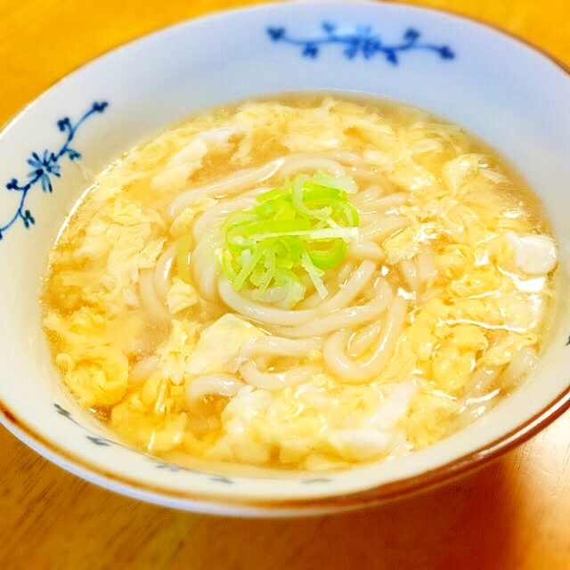 卵ふわふわ~♬ とろ~り餡の中華風うどん!!