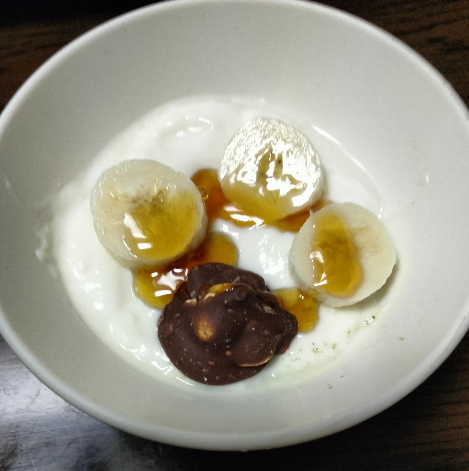 今日のヨーグルト♡バナナ&ピーナッツチョコ