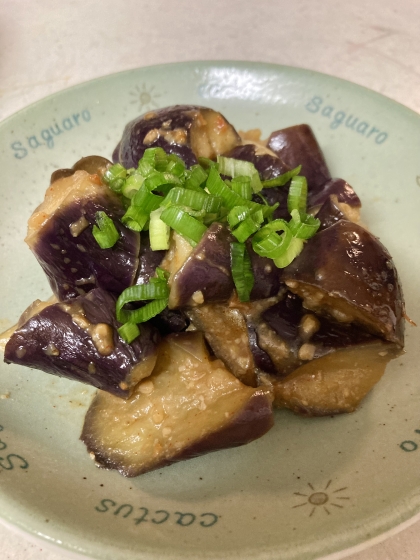 レンジで簡単♡なす1本♡なすのピリ辛味噌和え