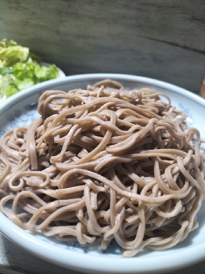 レンジで茹で蕎麦