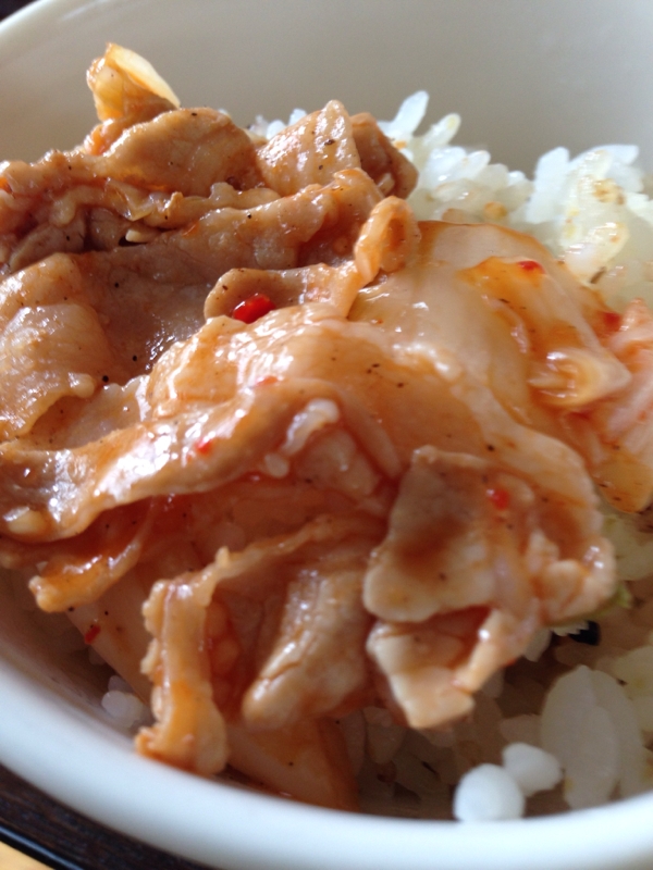 豚キムチ丼 レシピ 作り方 By きぃ9330 楽天レシピ