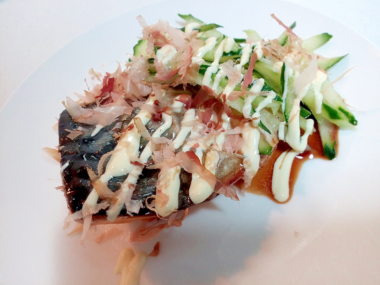 胡瓜と塩サバ