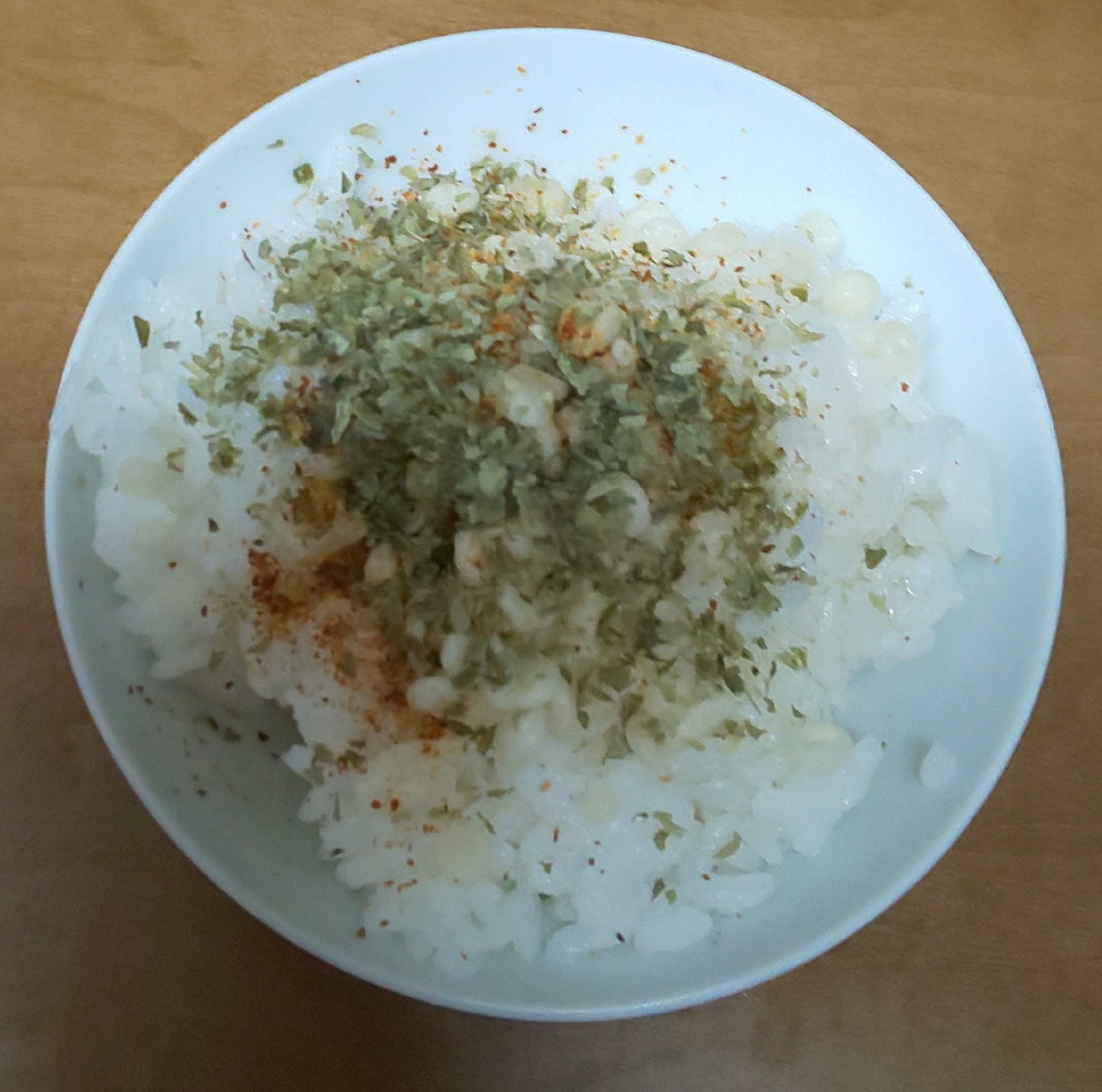 天かす 青のり 七味かけごはん