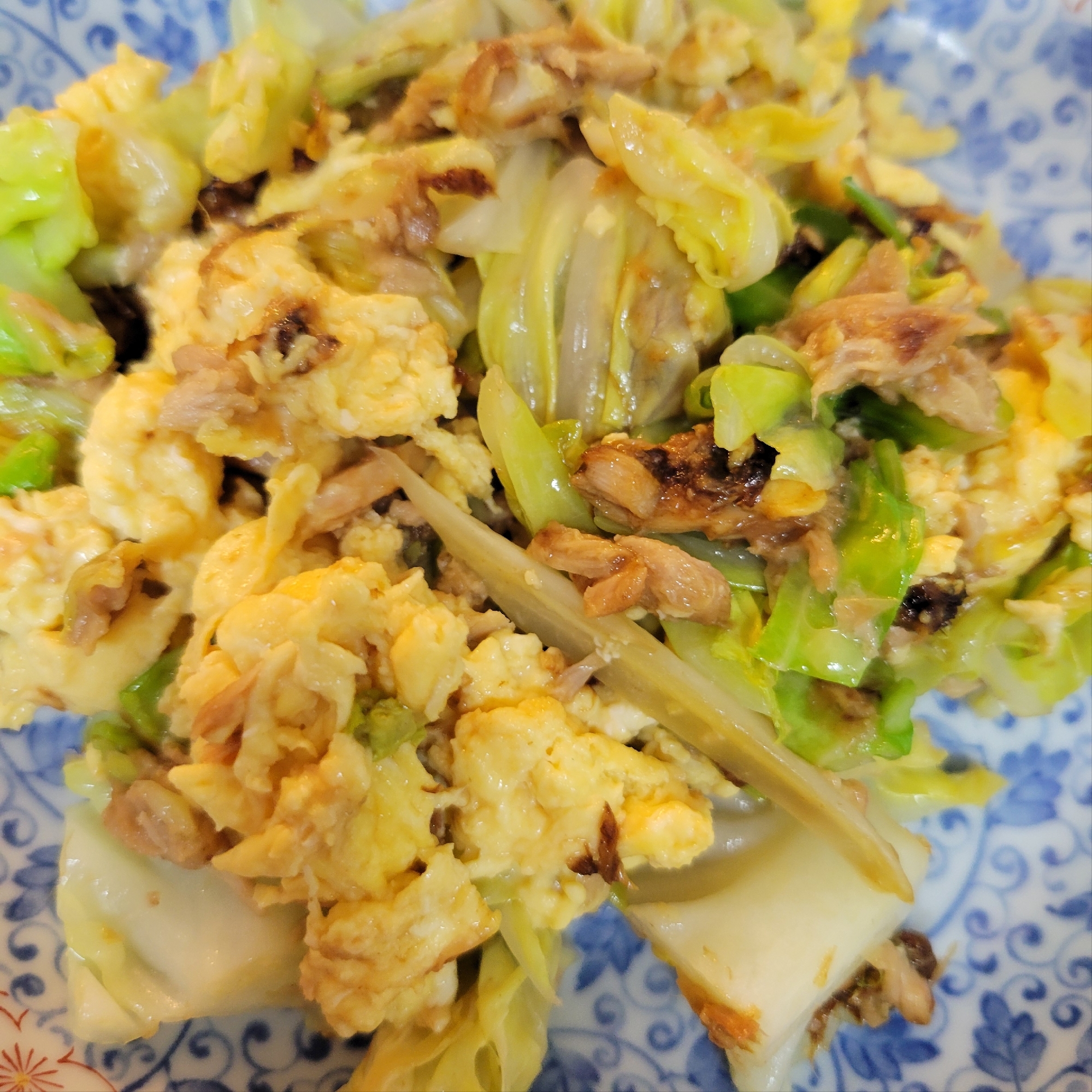 節約！健康！新キャベツとツナと卵の和風炒め♪