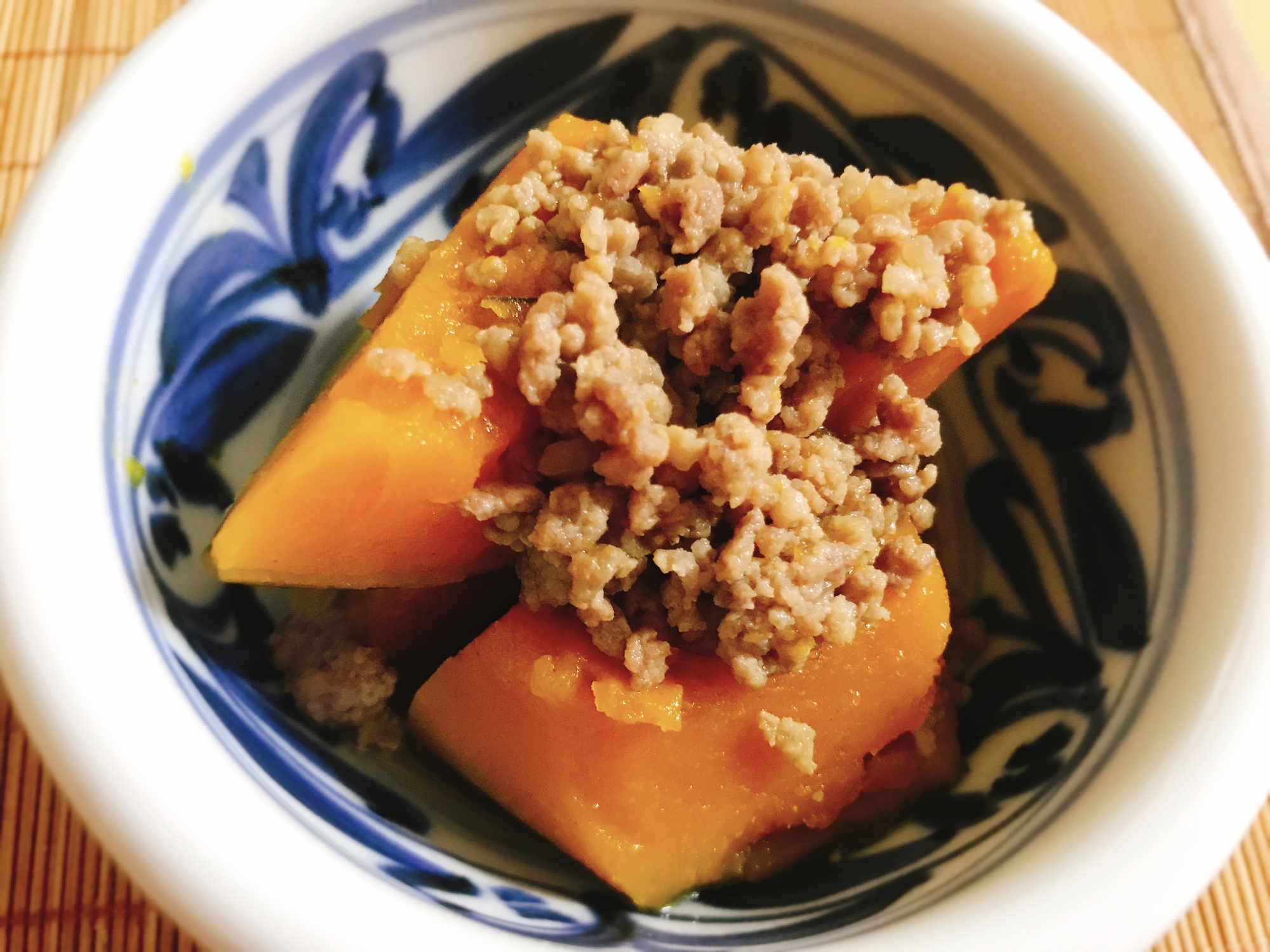 【夫婦のおつまみ】ほっこり!かぼちゃのそぼろ煮