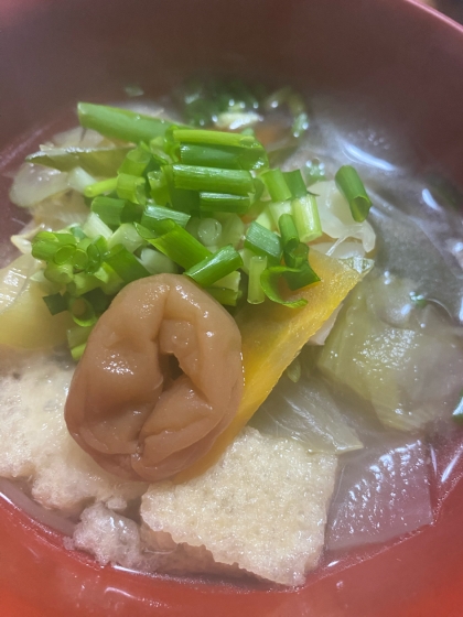 あさりダシダで野菜スープ