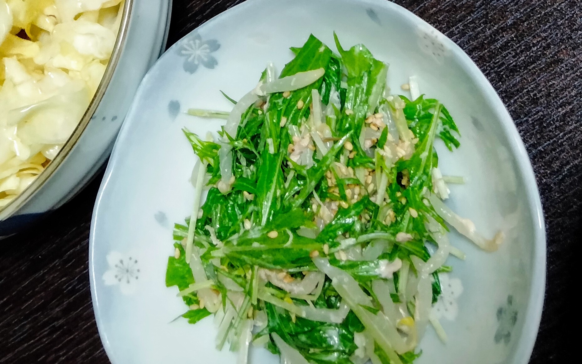 水菜とツナのサラダ