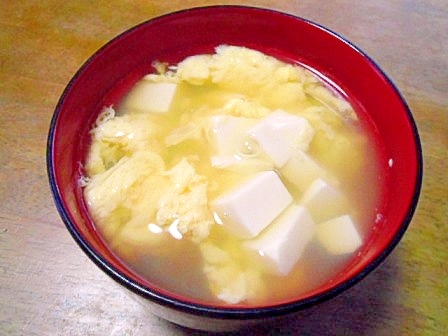 豆腐入りかき玉汁