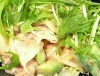 水菜とアボカドの冷しゃぶサラダ