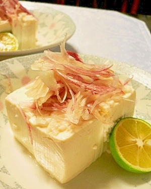 塩麹漬け豆腐をすだちで食す、秋の風流