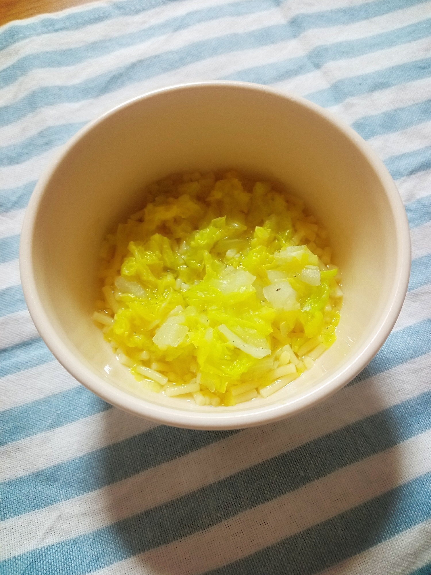 離乳食中期 キャベツとパスタのスープ煮 レシピ 作り方 By しんばママ 楽天レシピ