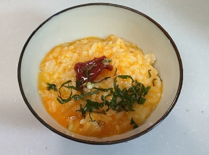 あきちゃん☺️梅干し入りの玉子ご飯、醤油なしでもおいしくいただけました☘️ねぎなかったですが、しそと大葉で彩りもとてもキレイでした✨レポありがとうございます♥️