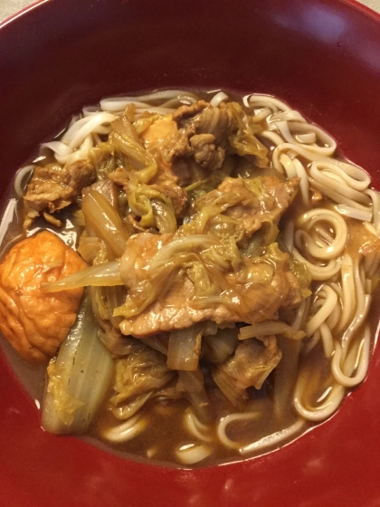 白菜の甘みが美味しい「白菜カレーうどん」