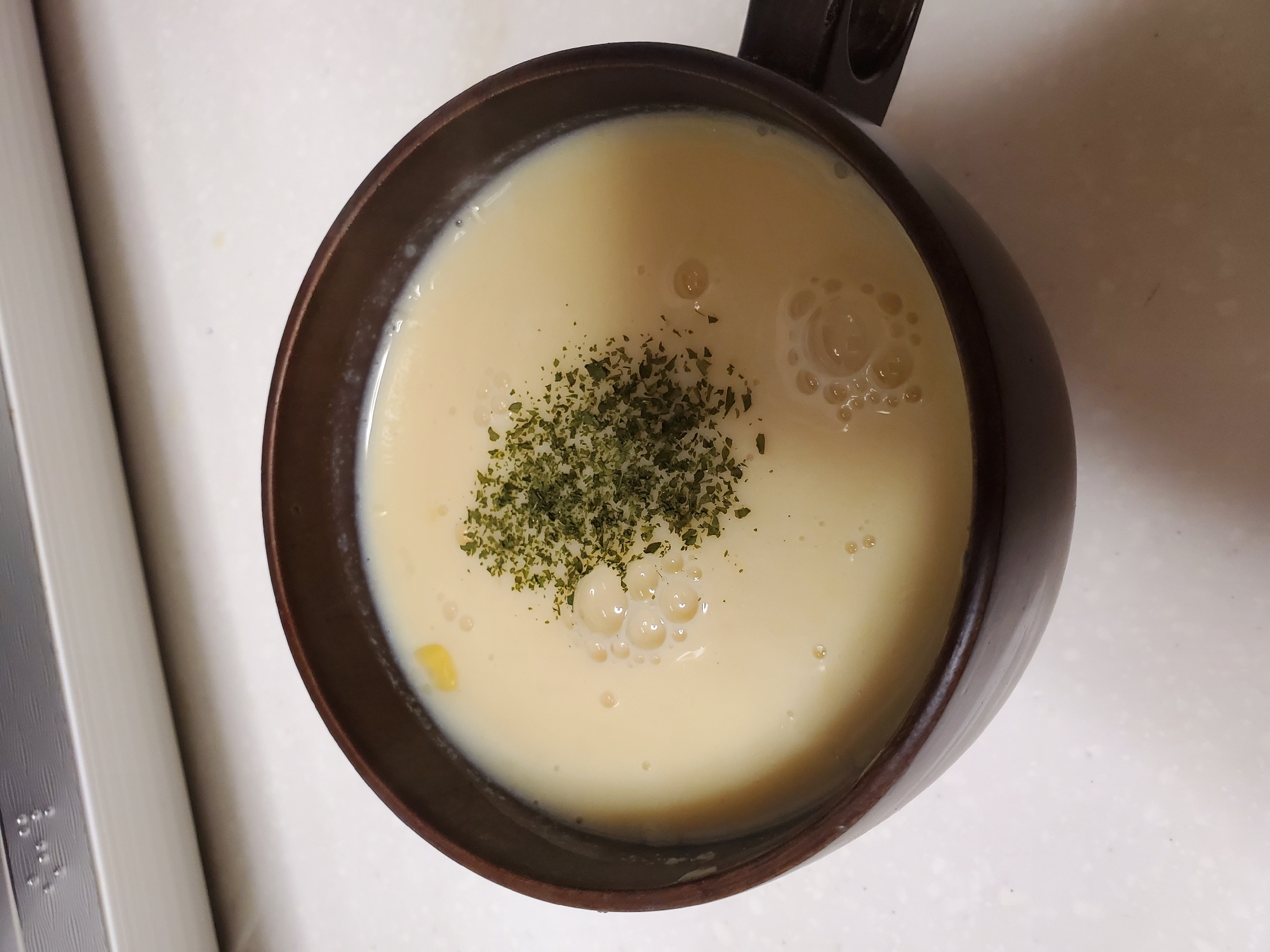 ちょっぴり糖質制限☆豆乳でコーンスープ