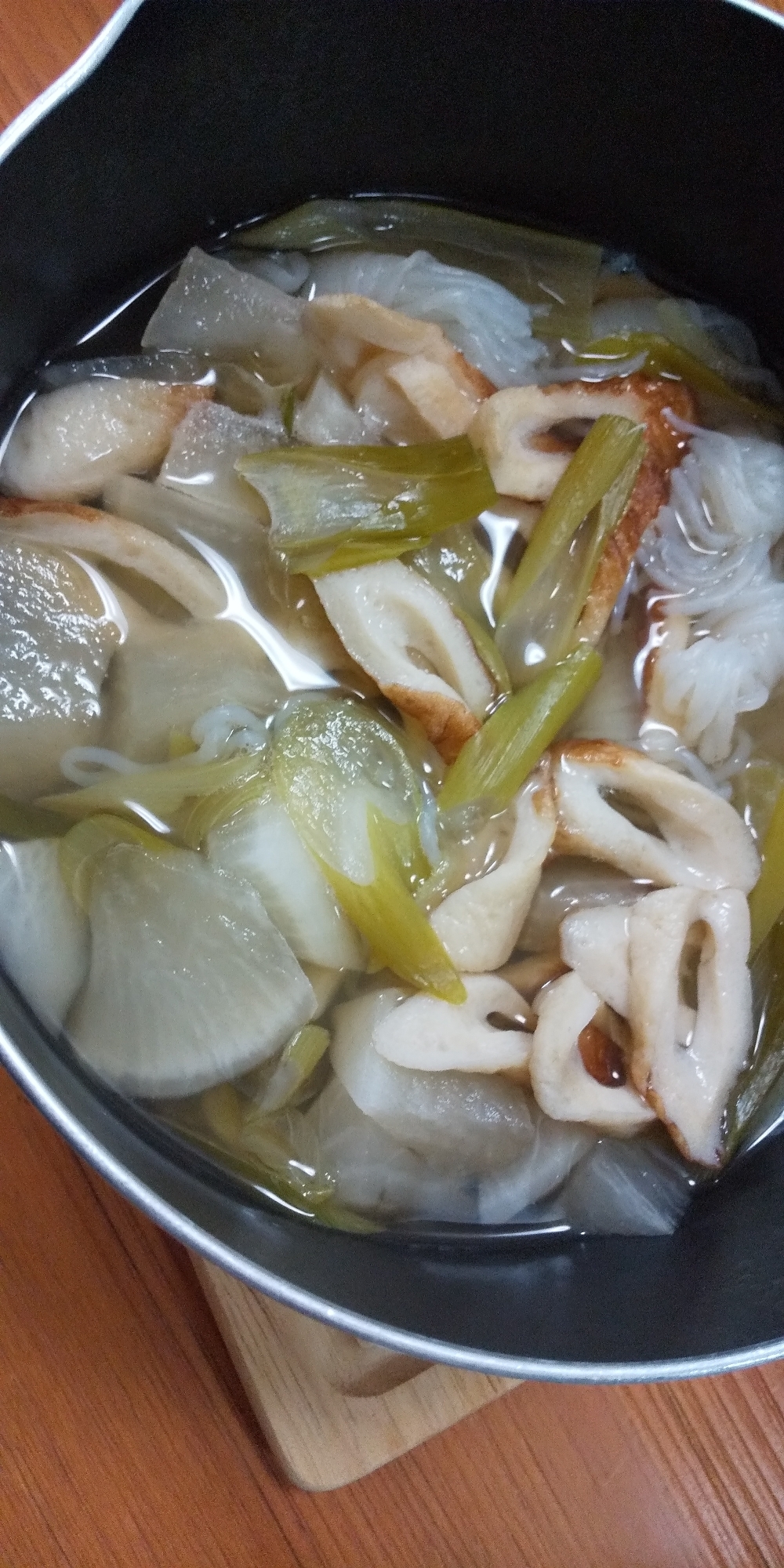 有るもので作る♪大根とちくわとしらたきと葱の煮物