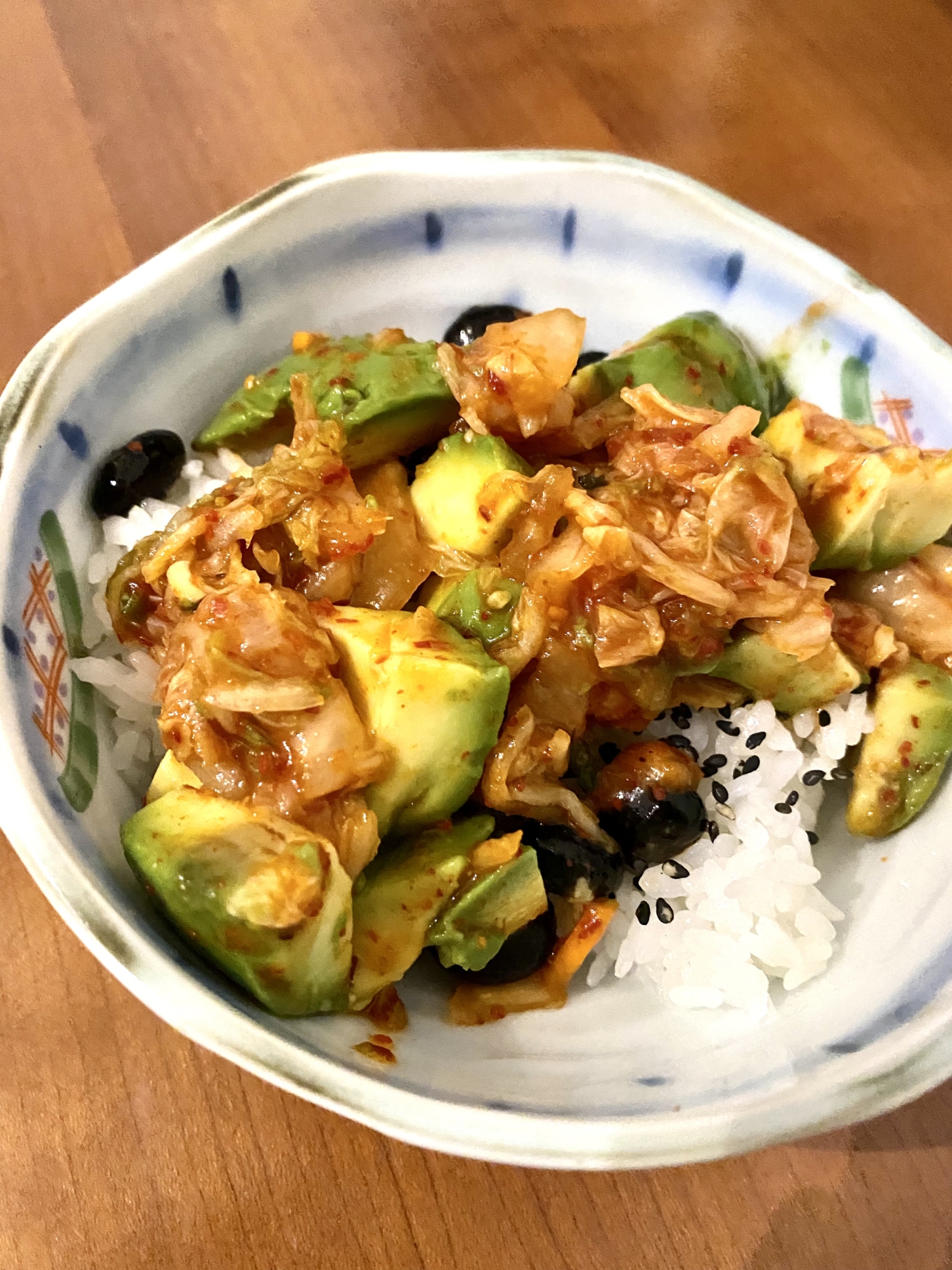 こくうまアボカドキムチ丼