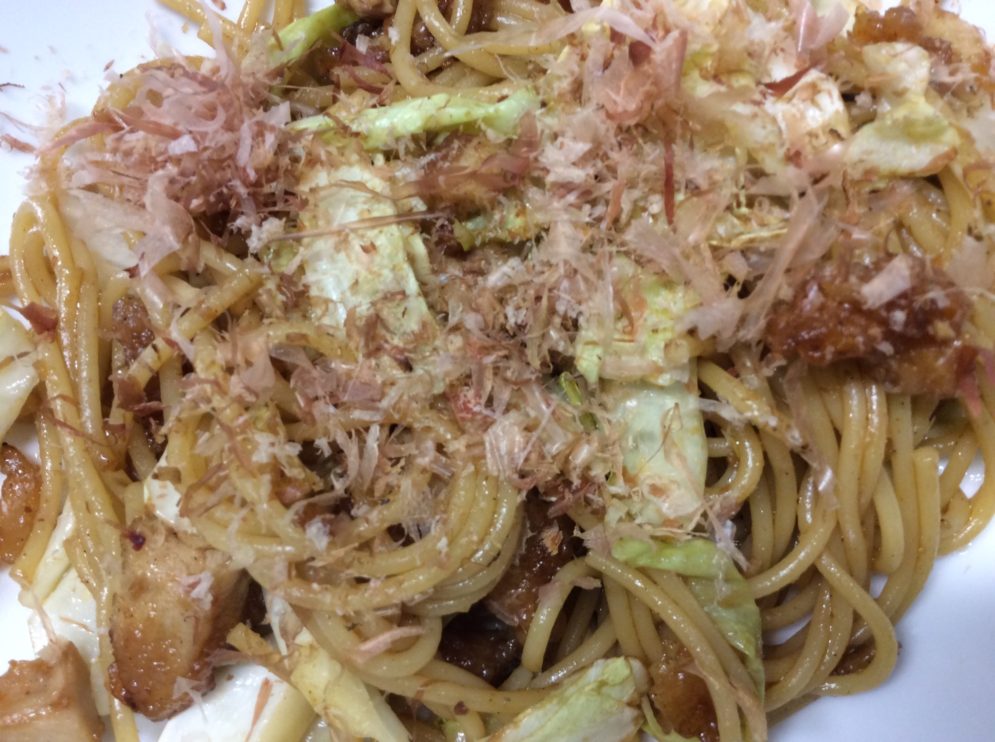 焼きそば味のパスタ