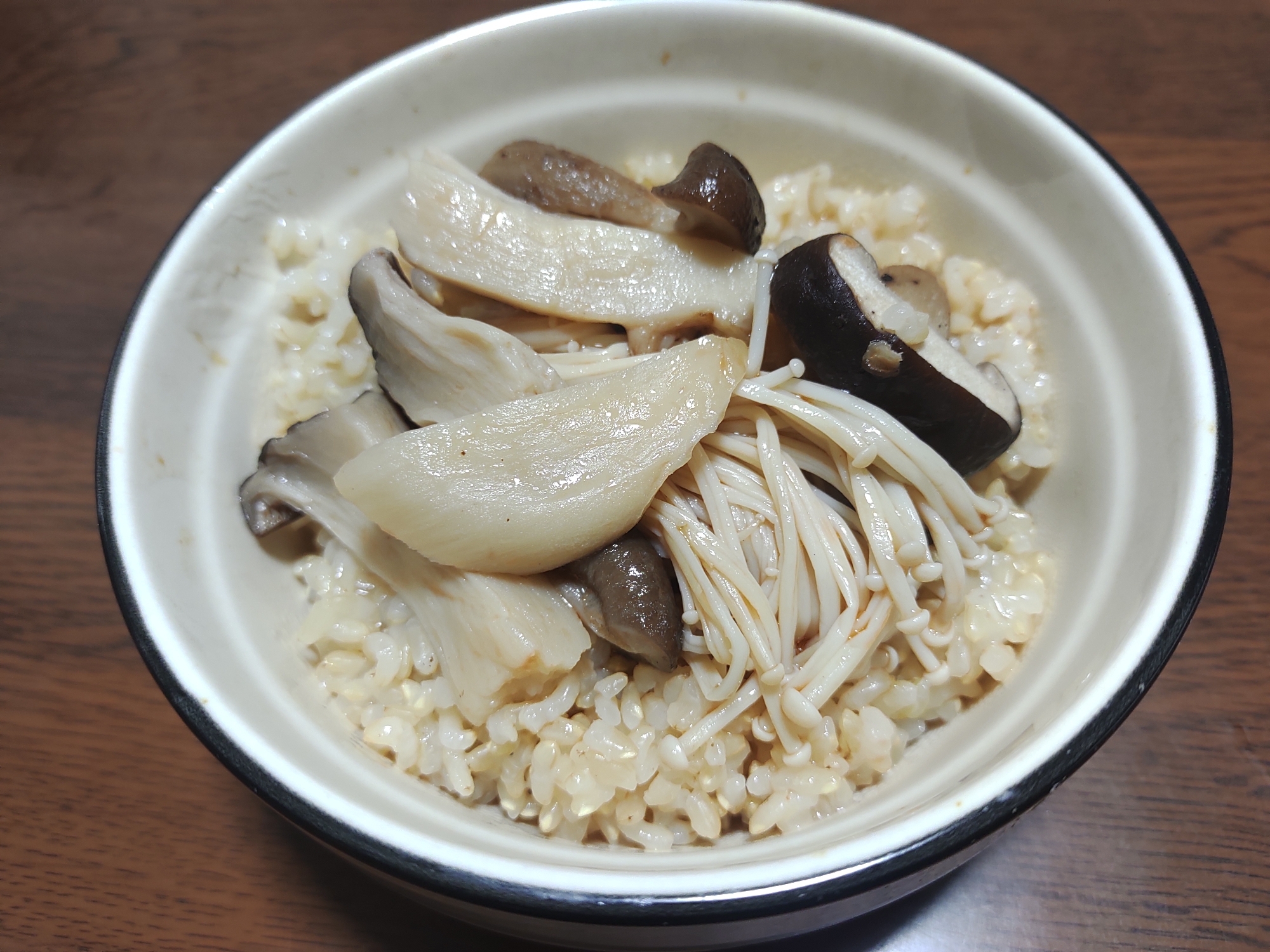 3種のキノコ照り焼き丼