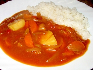 トマト煮込みカレーライス