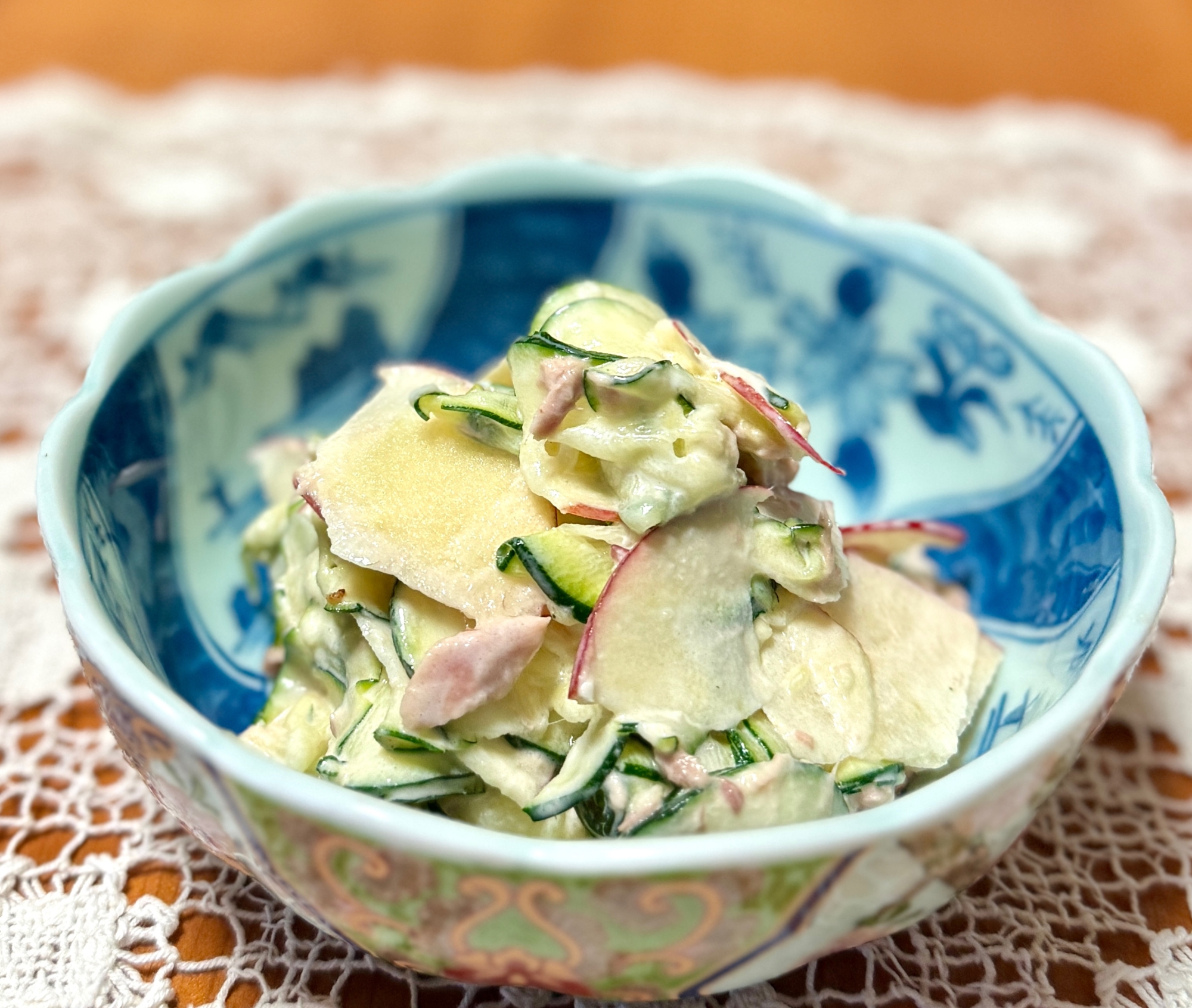 りんごとズッキーニとツナ缶の甘酸っぱい☆和え物