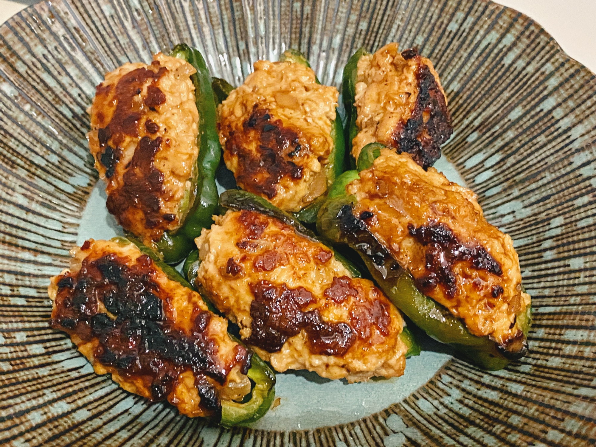 ◌。˚⋆ 和風ピーマンの肉詰め⋆˚。◌