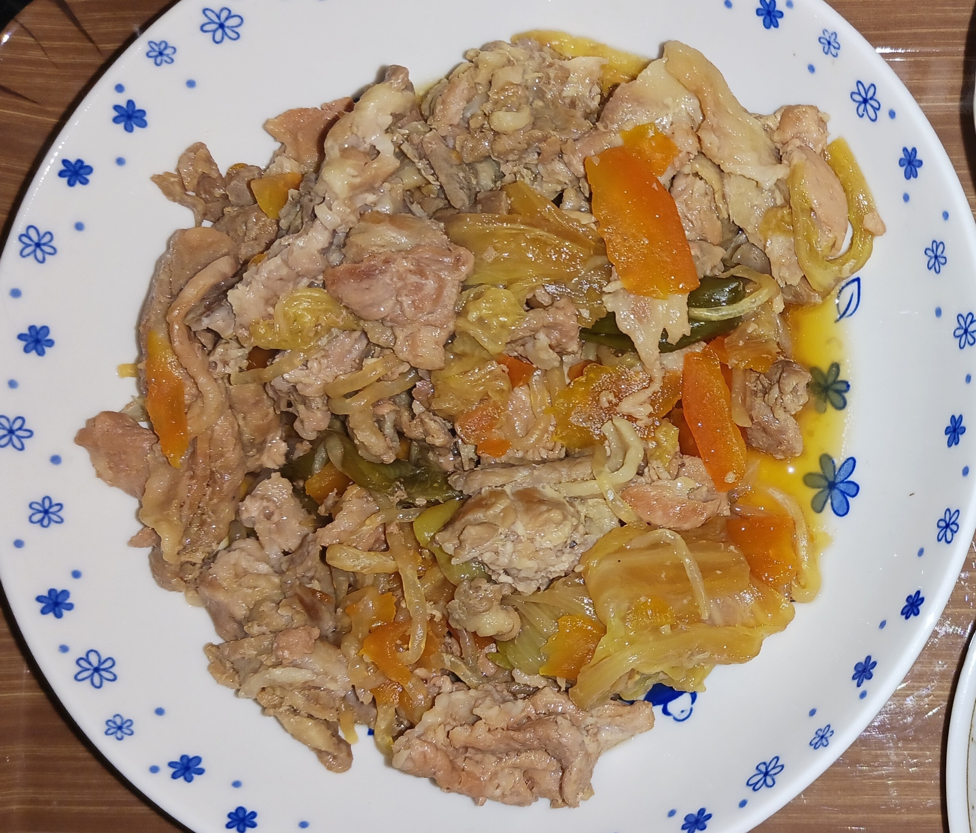 炊飯器で　豚すき風な煮物