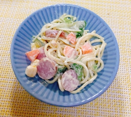 あもかさん♪夜のレポ☆ありがとうございました♪パスタで作りました˚✧₊⁎朝食に楽しみです♪❛ั◡❛ั ෆ˚*