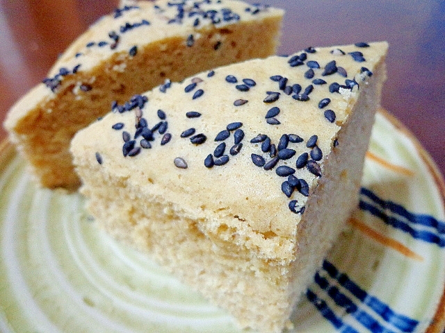 素朴なおやつ♡蕎麦蒸しカステラ