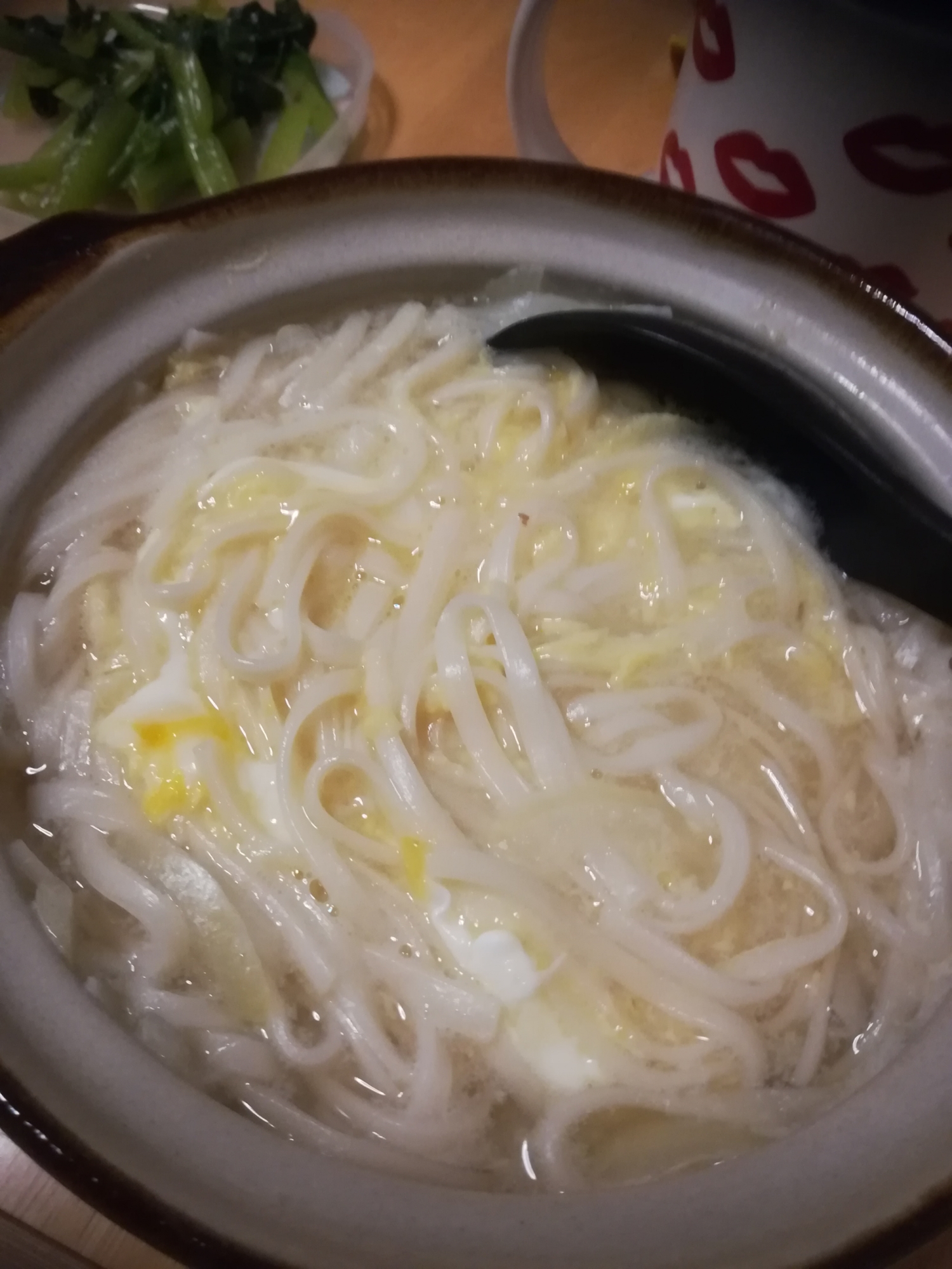 熱々★土鍋で卵とじうどん