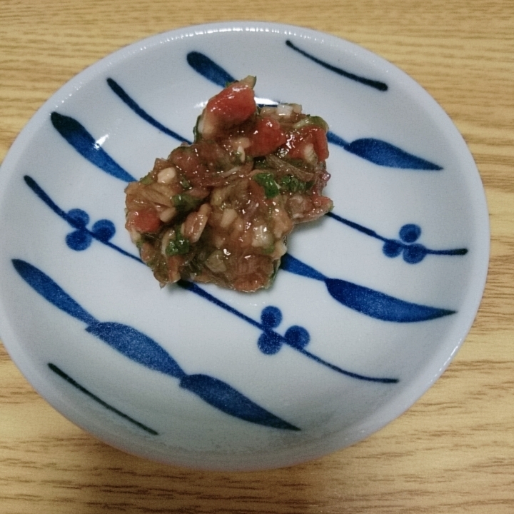 「梅とみょうが」のご飯のおとも