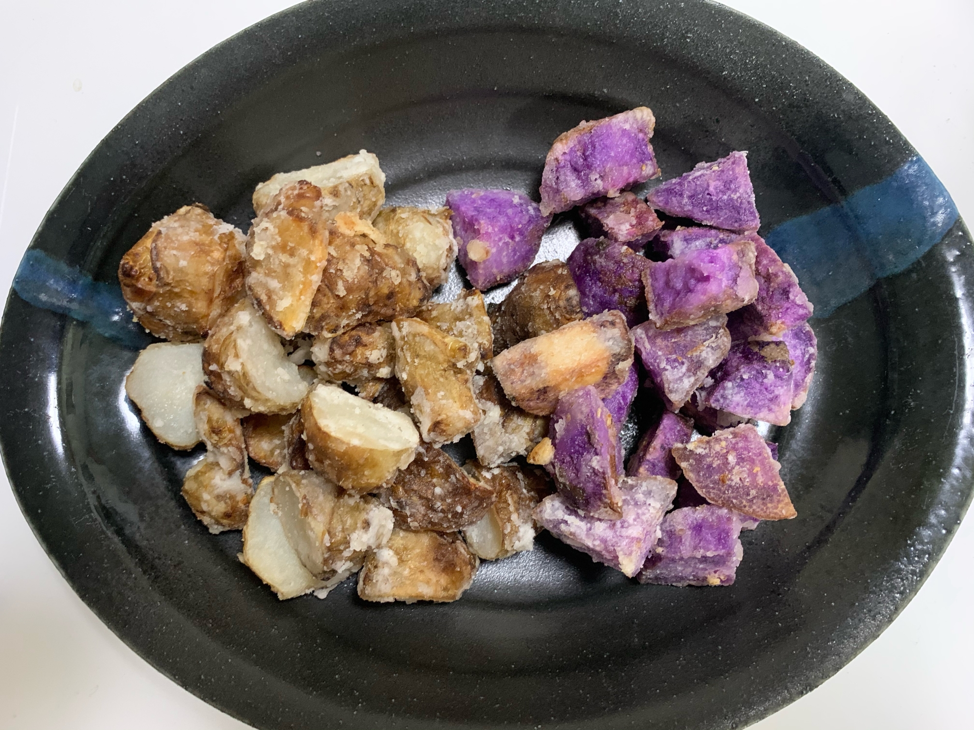 菊芋と紫芋の竜田揚げ