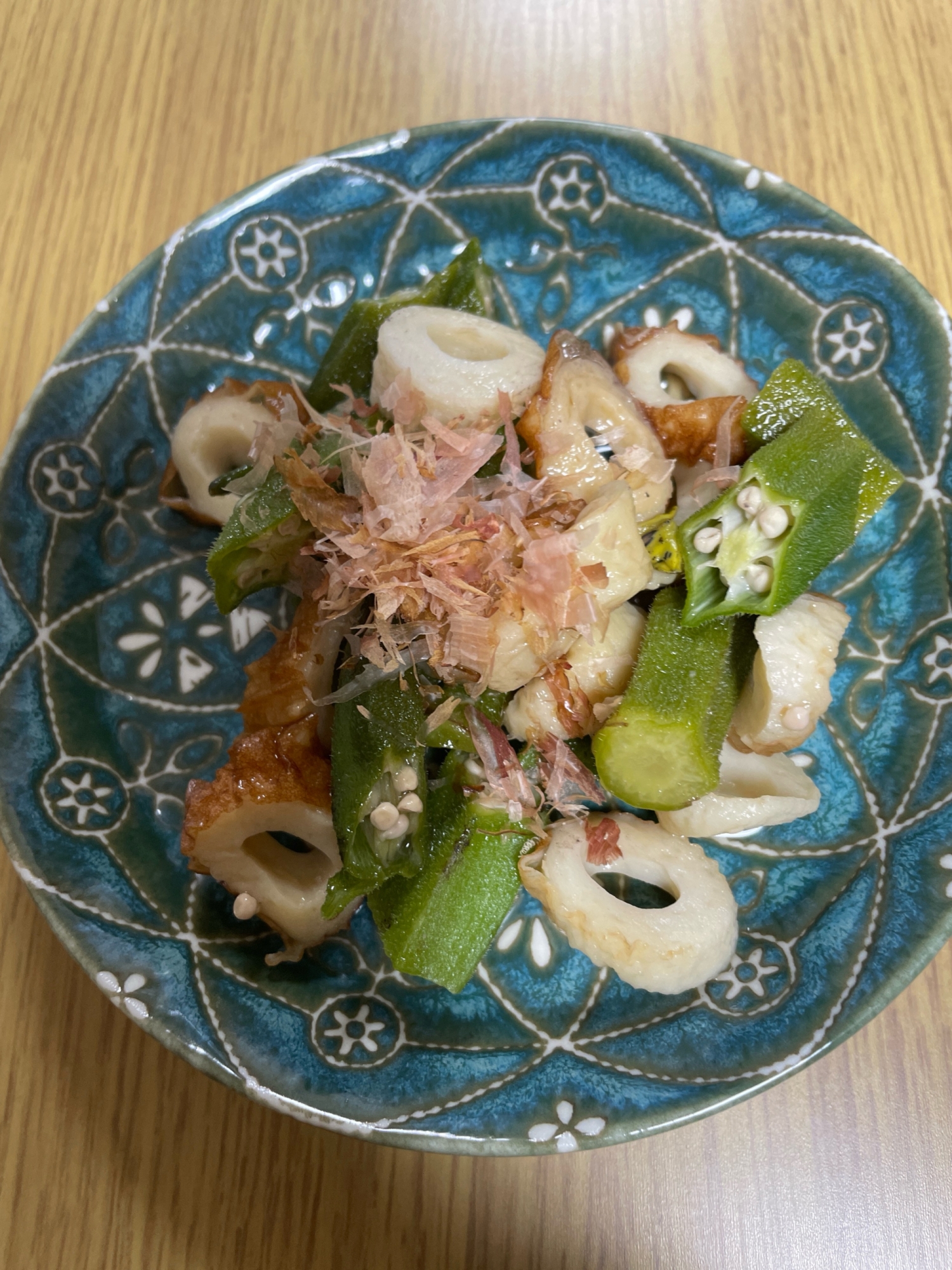 レンジで時短！オクラとちくわの和風煮✨