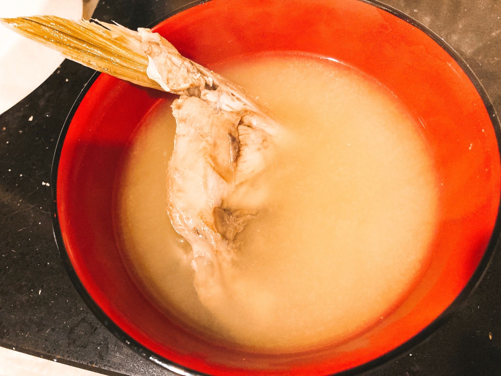 ハマチのアラ味噌汁