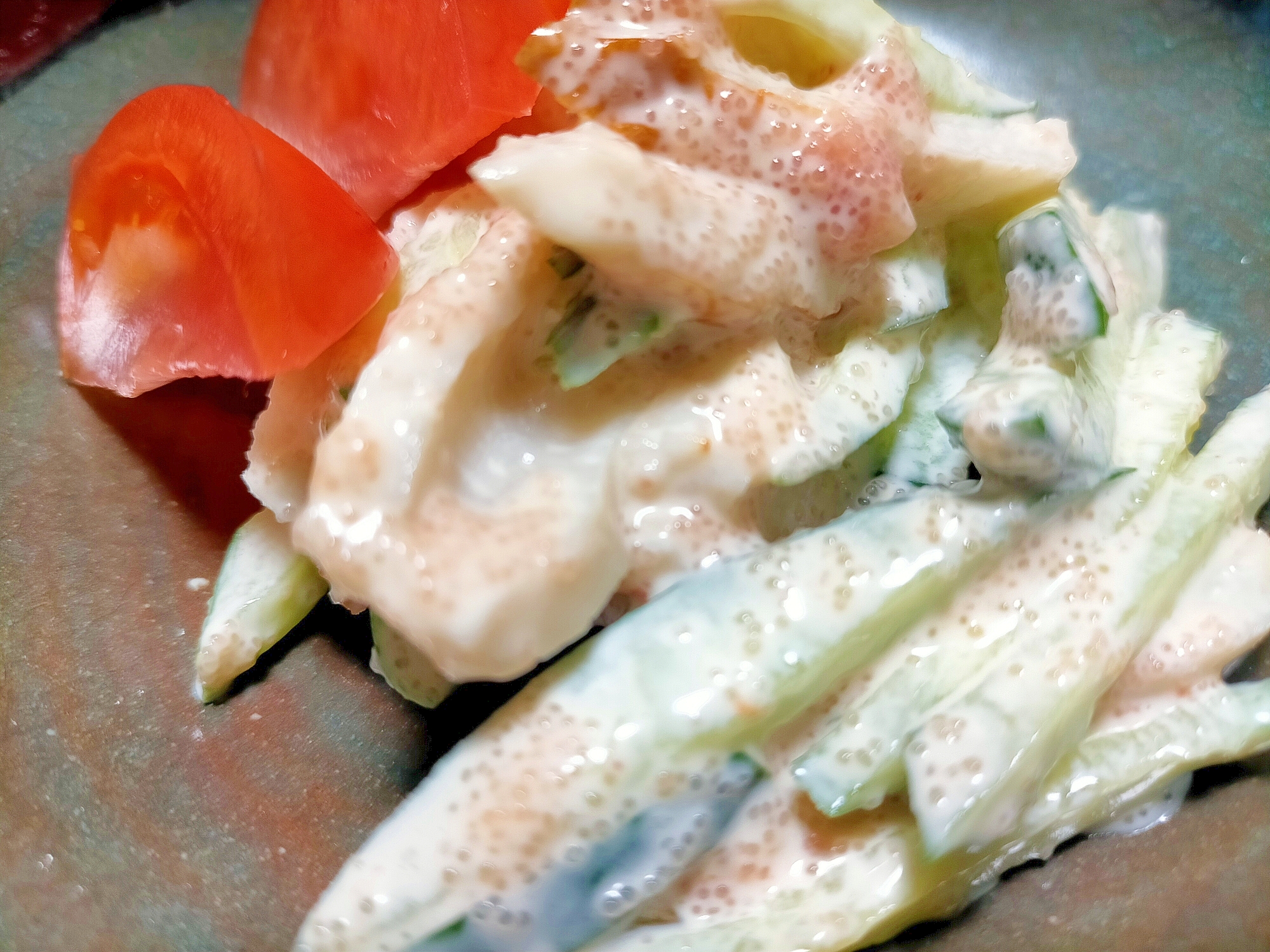 ■5分で..ちくわときゅうりの明太和え