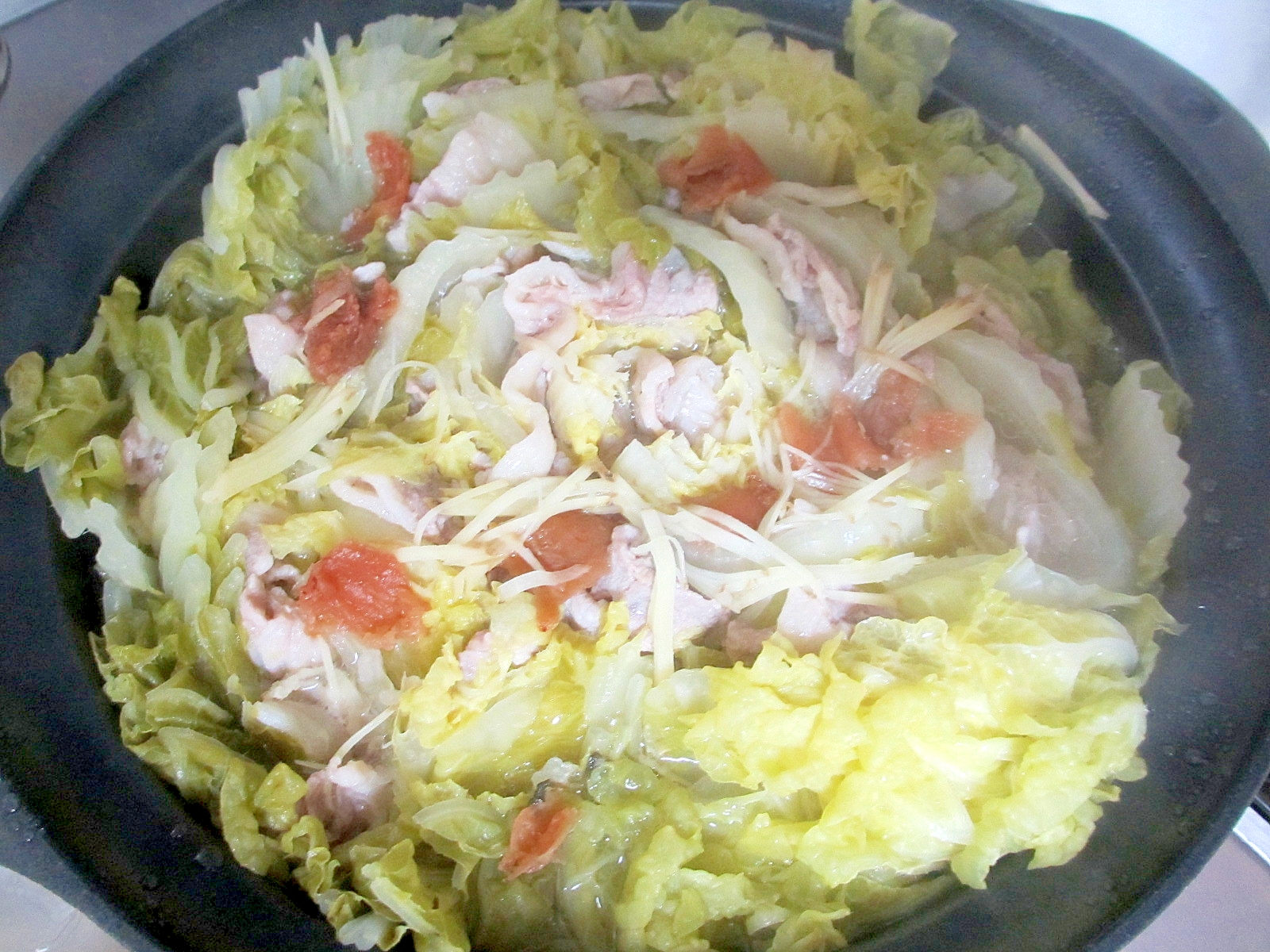 白菜と豚肉の梅ミルフィーユ鍋