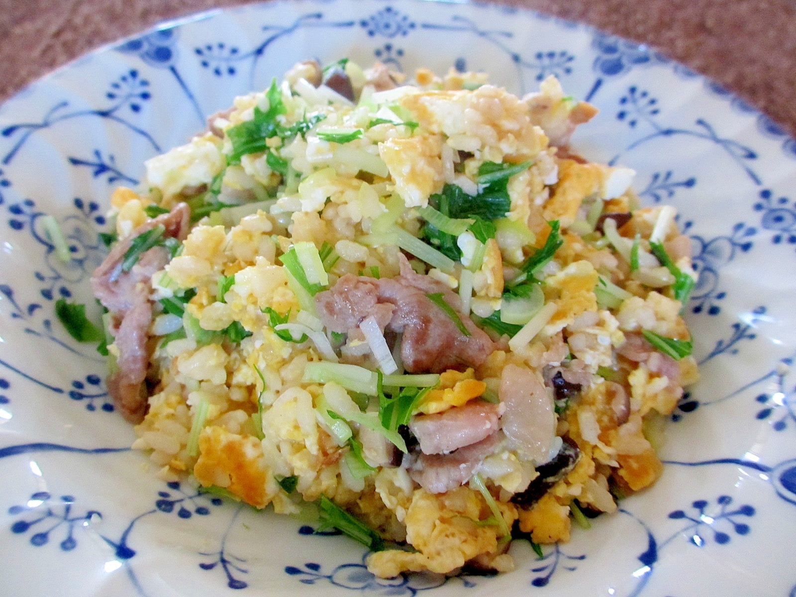 豚肉と水菜のチャーハン レシピ 作り方 By Mococo05 楽天レシピ 豚肉と水菜のチャーハン レシピ 作り方 By Mococo05 楽天レシピ